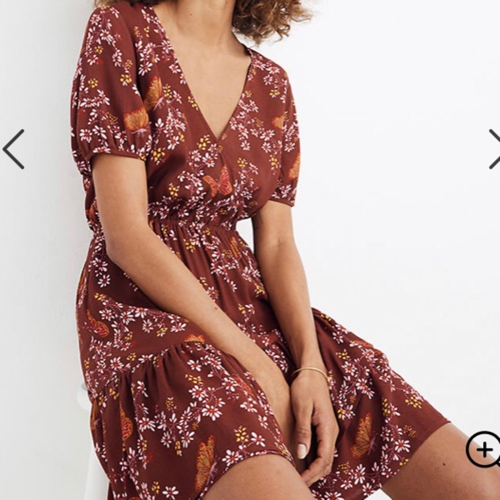MADEWELL Ruffle-Wrap Dress in Windowbox Floral